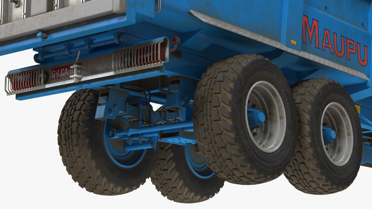 Maupu 18t Dirty Body Tipper Trailer Rigged 3D