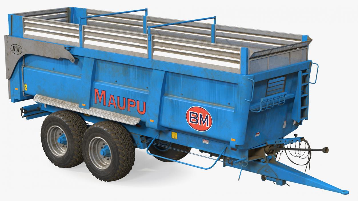 Maupu 18t Dirty Body Tipper Trailer Rigged 3D