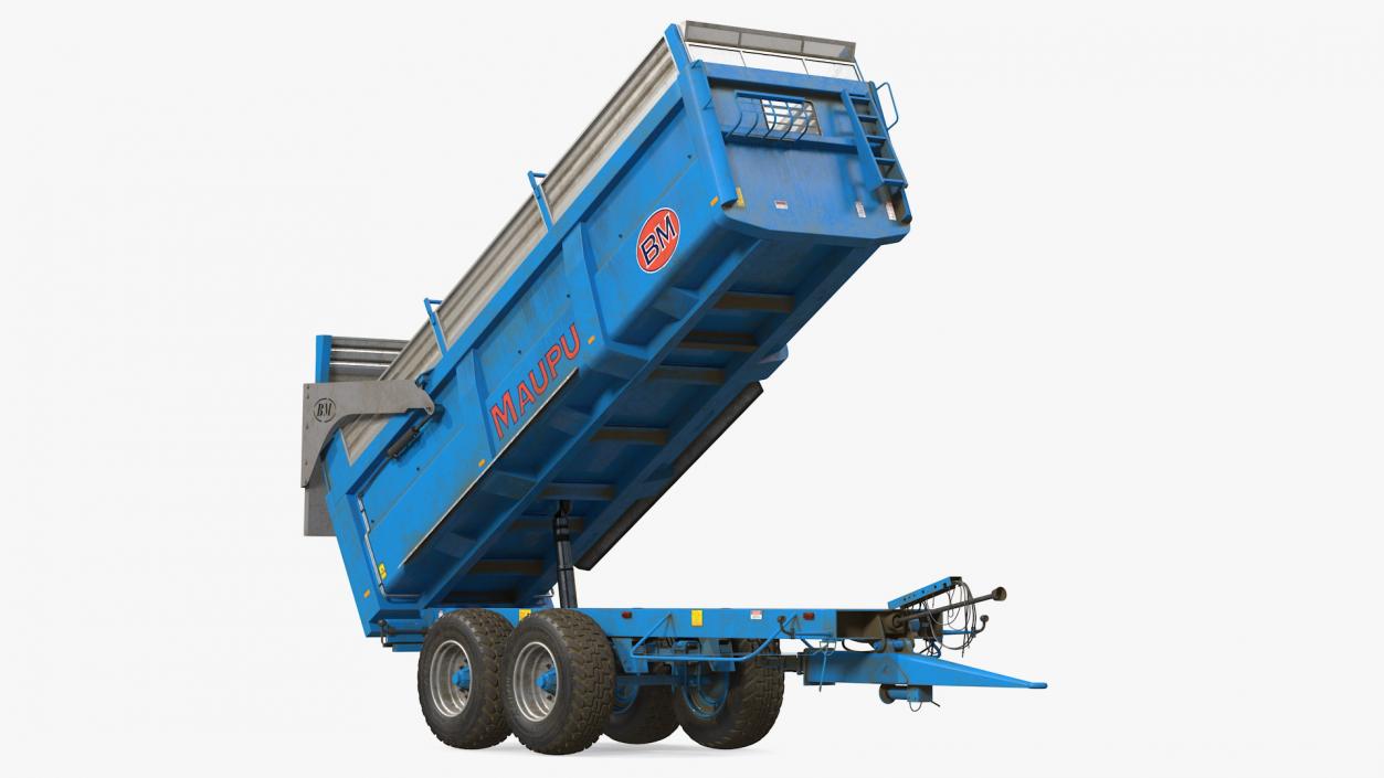 Maupu 18t Dirty Body Tipper Trailer Rigged 3D