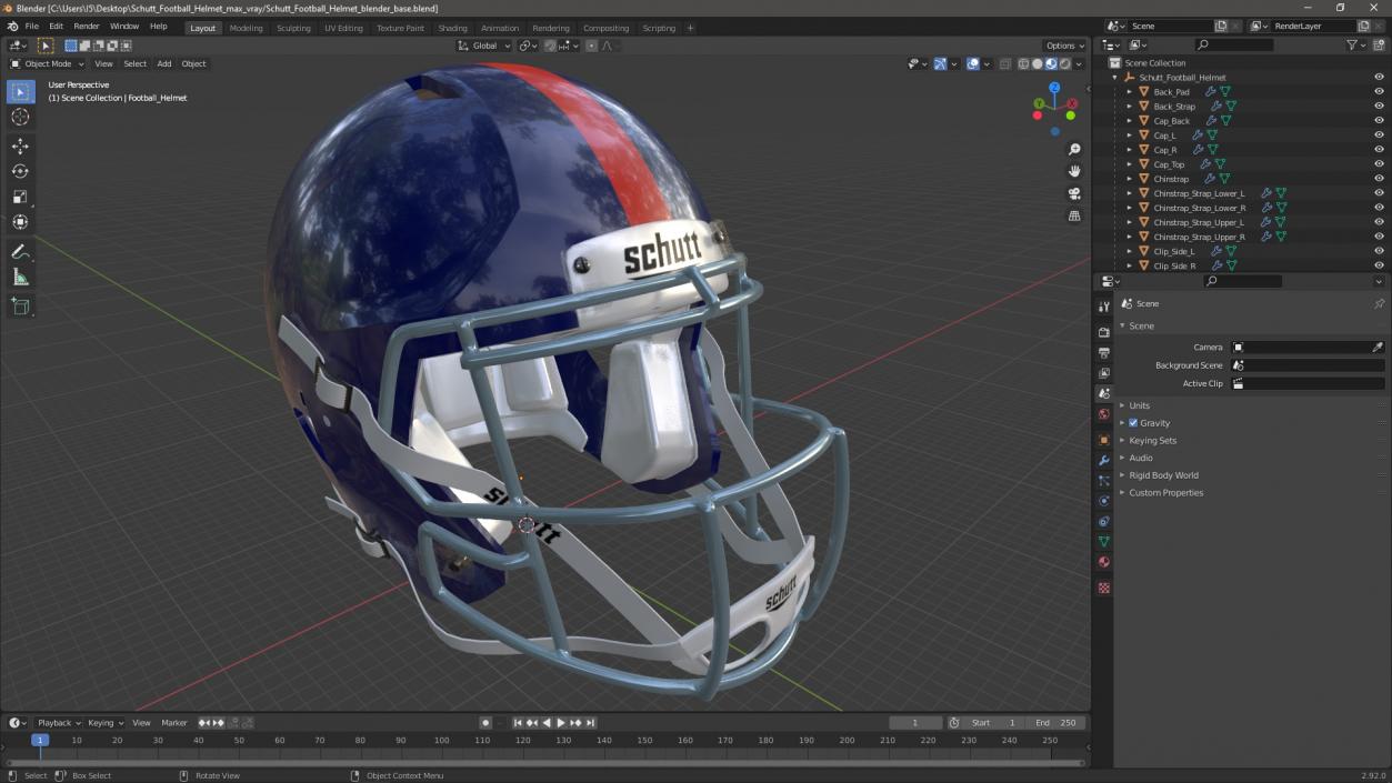 Schutt Football Helmet 3D