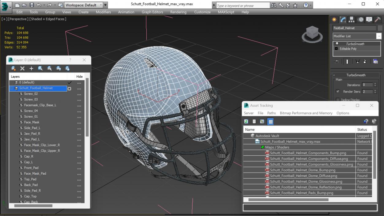 Schutt Football Helmet 3D