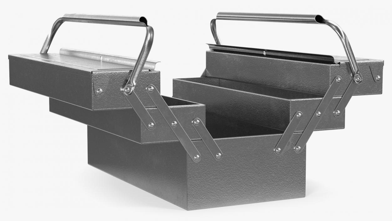 Heavy Duty Metal Cantilever Toolbox Rigged 3D