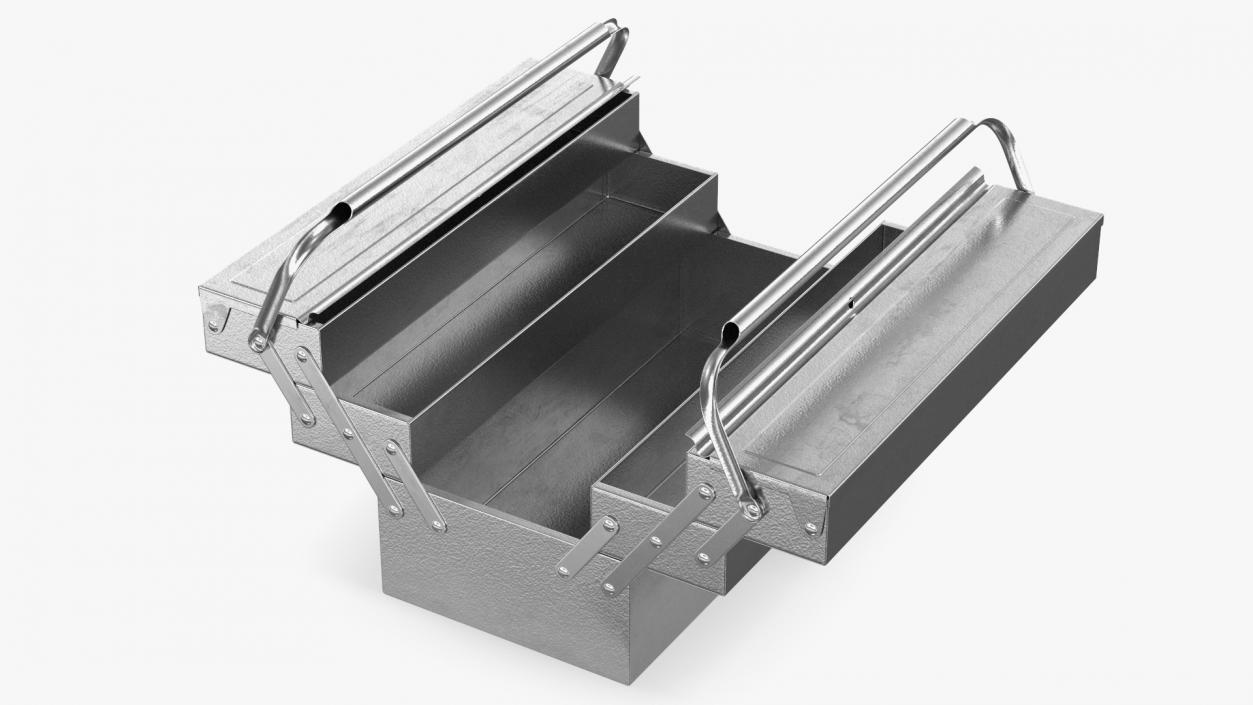 Heavy Duty Metal Cantilever Toolbox Rigged 3D