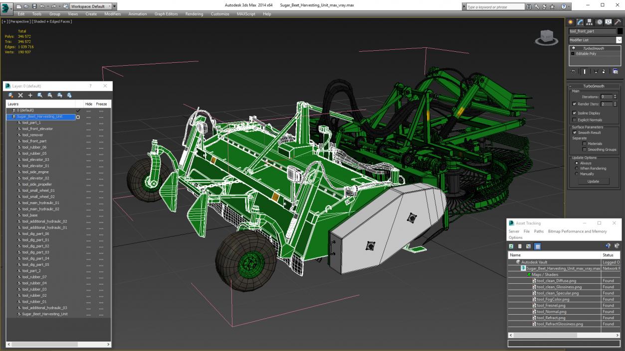 3D Sugar Beet Harvesting Unit