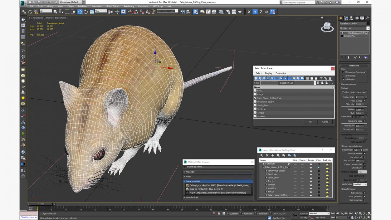 3D model False Mouse Sniffing Pose