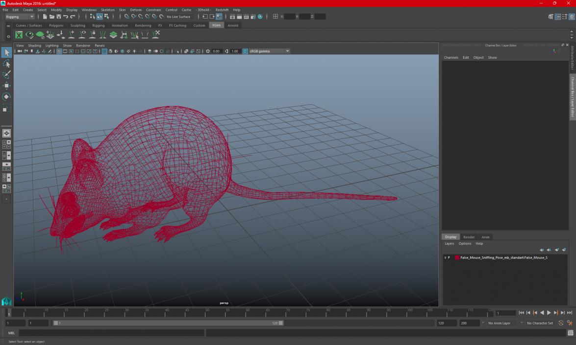 3D model False Mouse Sniffing Pose