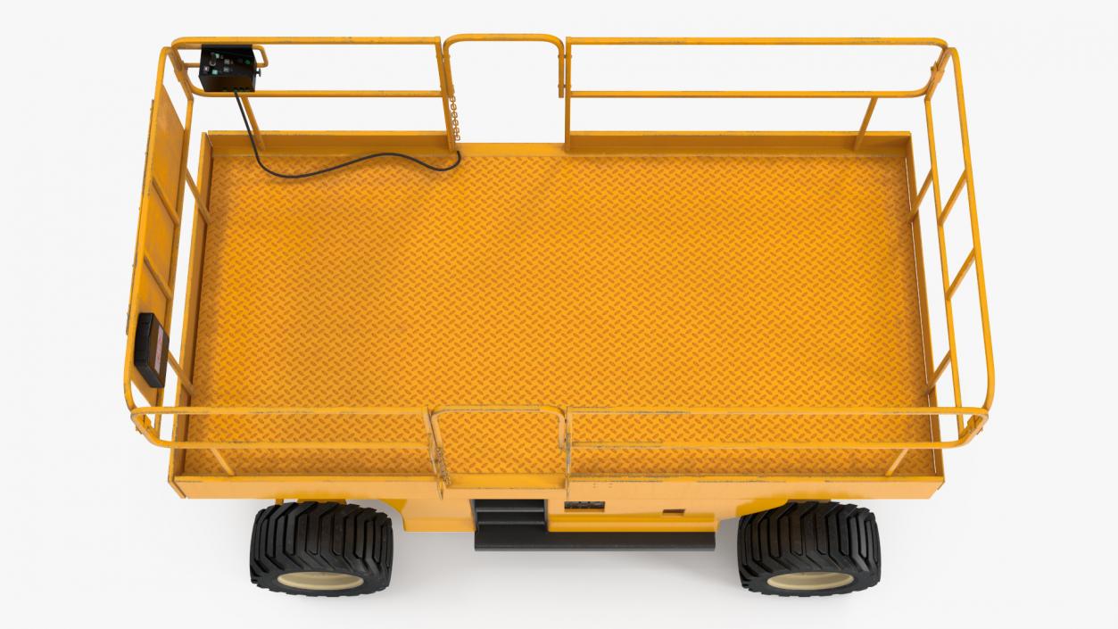 3D model Industrial Heavy Duty Scissor Lift Rigged for Cinema 4D