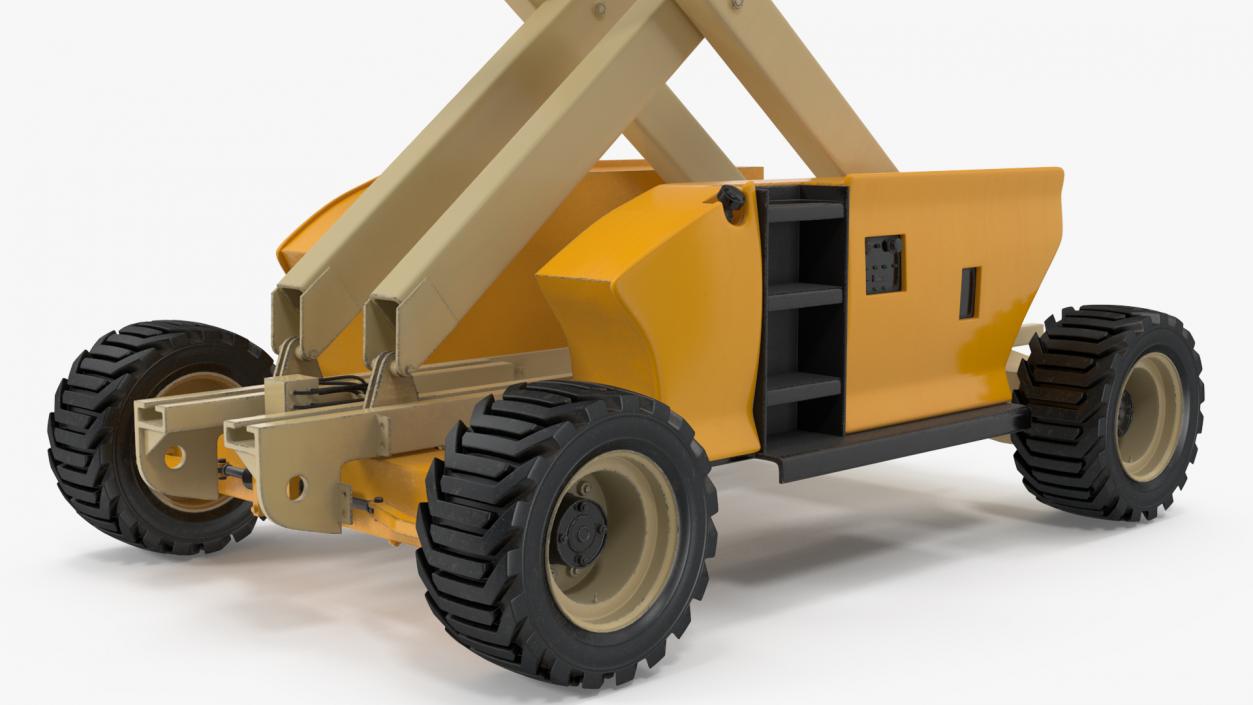 3D model Industrial Heavy Duty Scissor Lift Rigged for Cinema 4D