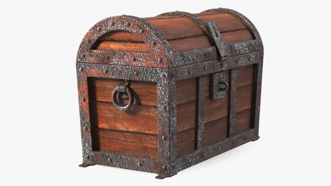 3D Old Treasure Chest Open model