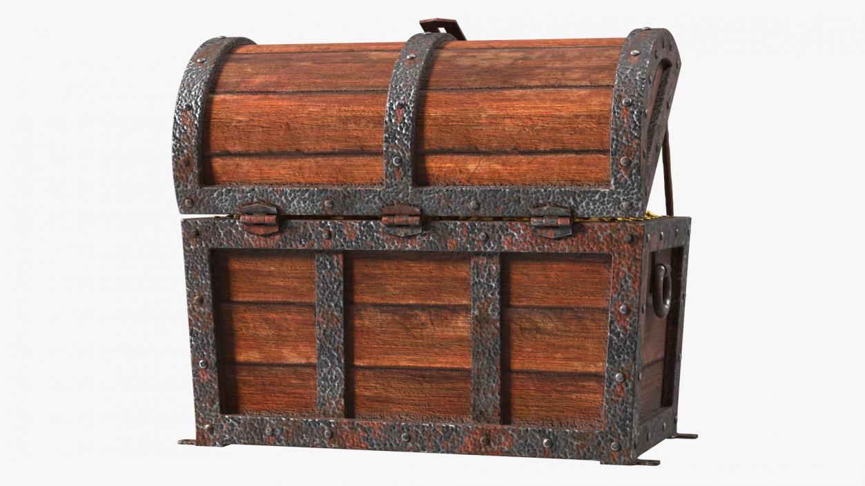 3D Old Treasure Chest Open model