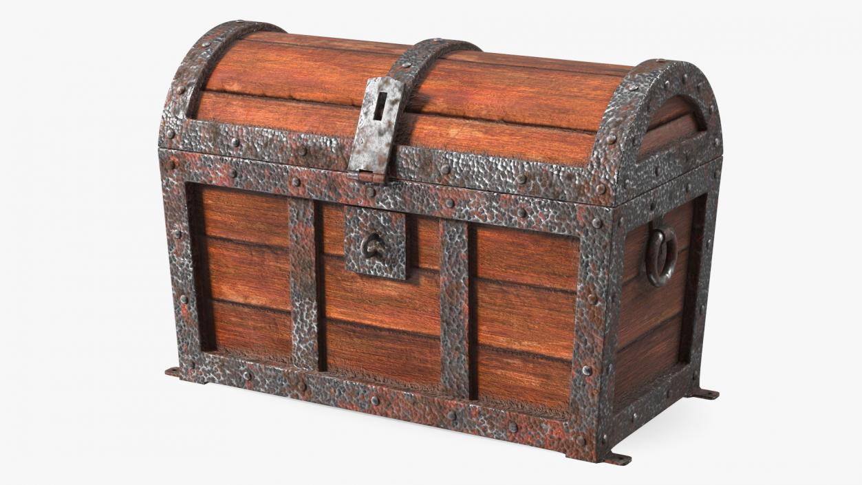 3D Old Treasure Chest Open model