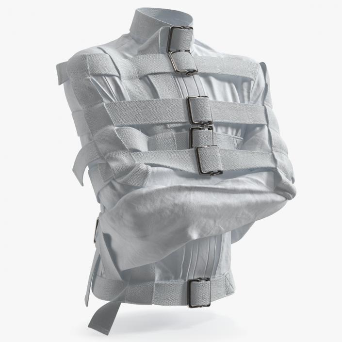 3D model Human Strait Jacket White