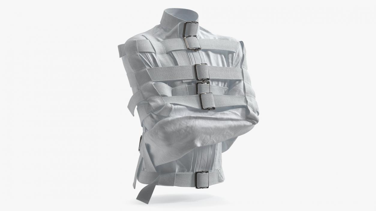 3D model Human Strait Jacket White