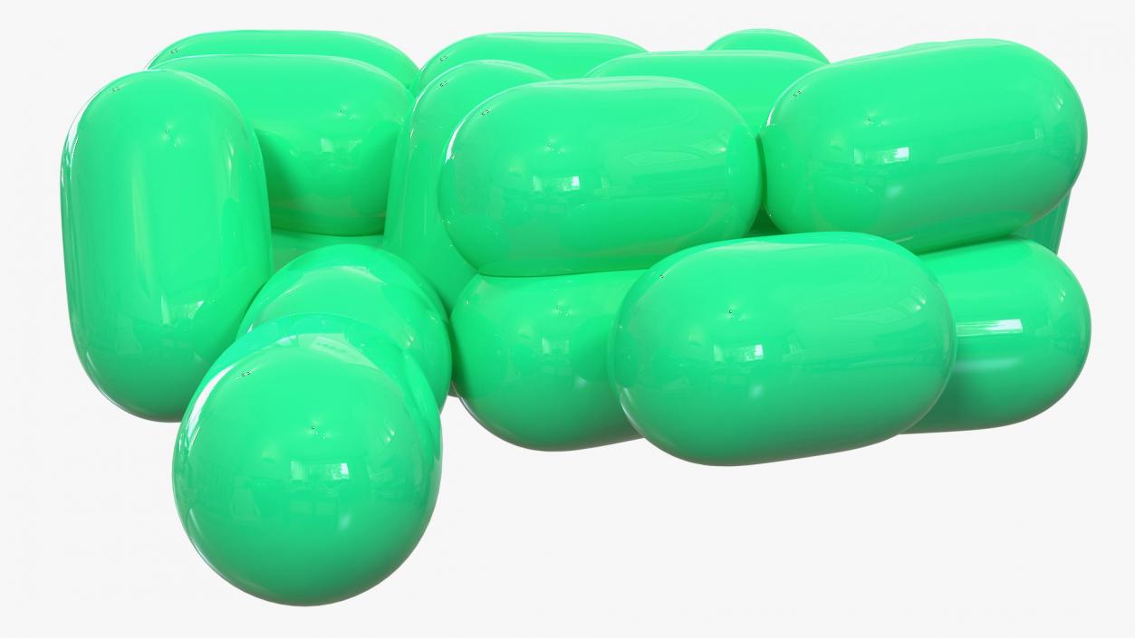 3D Spilled Tic Tac Wintergreen Candy model