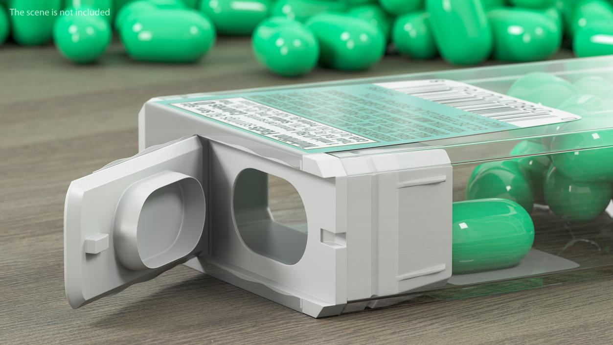 3D Spilled Tic Tac Wintergreen Candy model