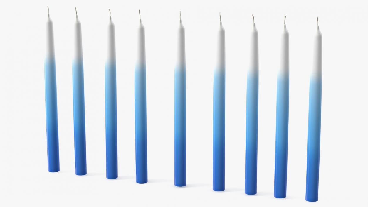 3D Hanukkah Candles