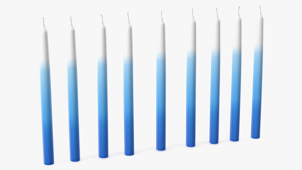 3D Hanukkah Candles