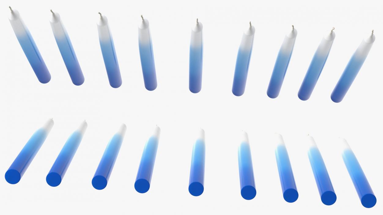 3D Hanukkah Candles