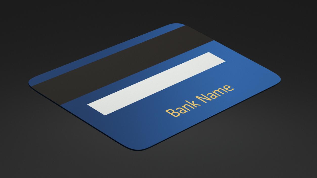 3D Credit Card Mockup model