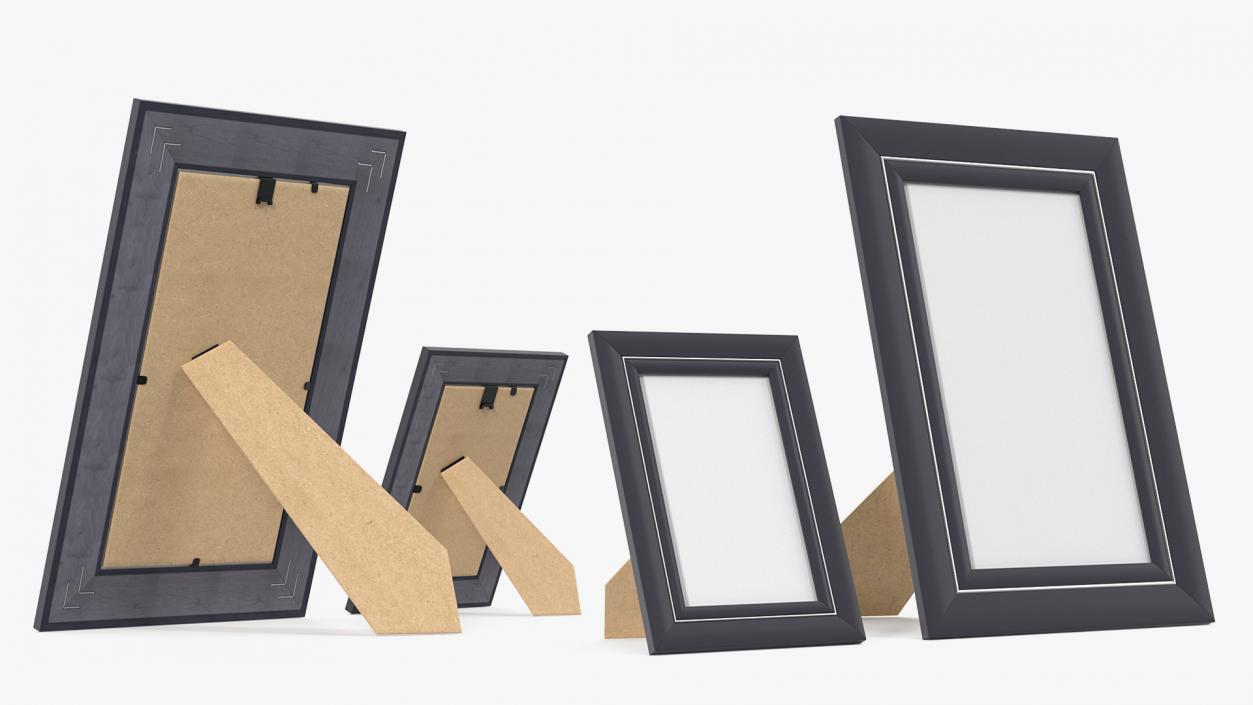 Plastic Photo Frames Set 3D model