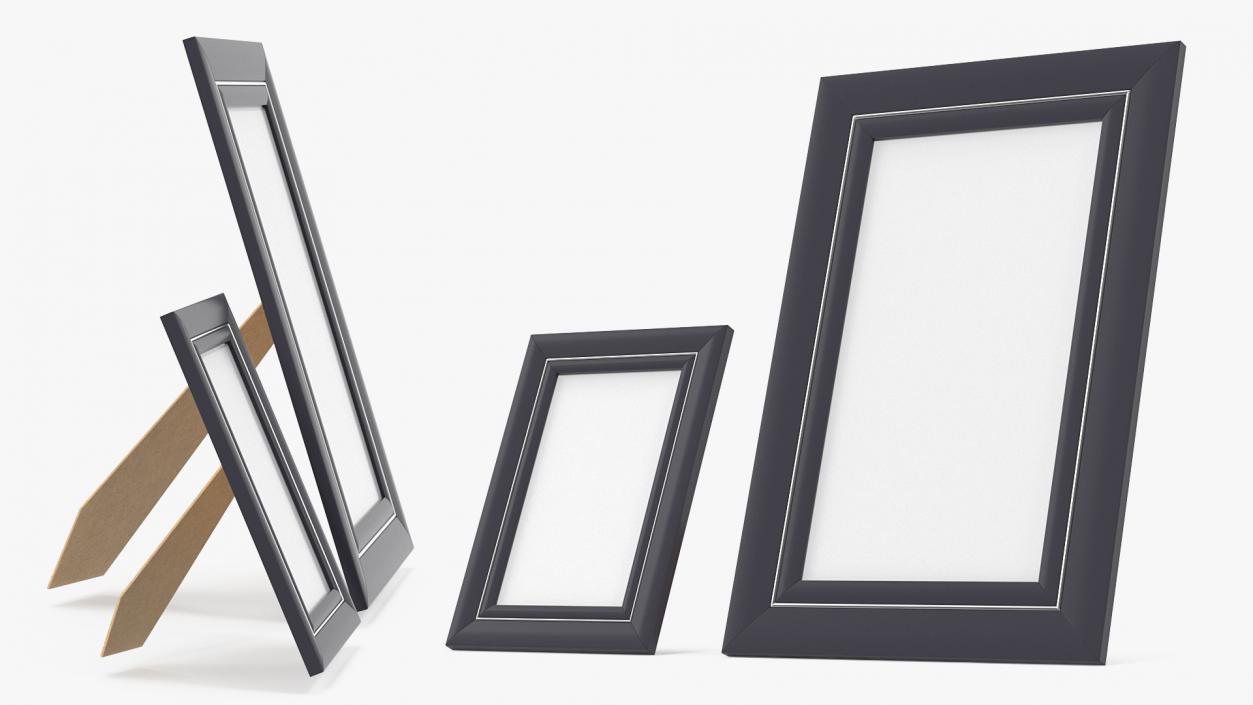 Plastic Photo Frames Set 3D model