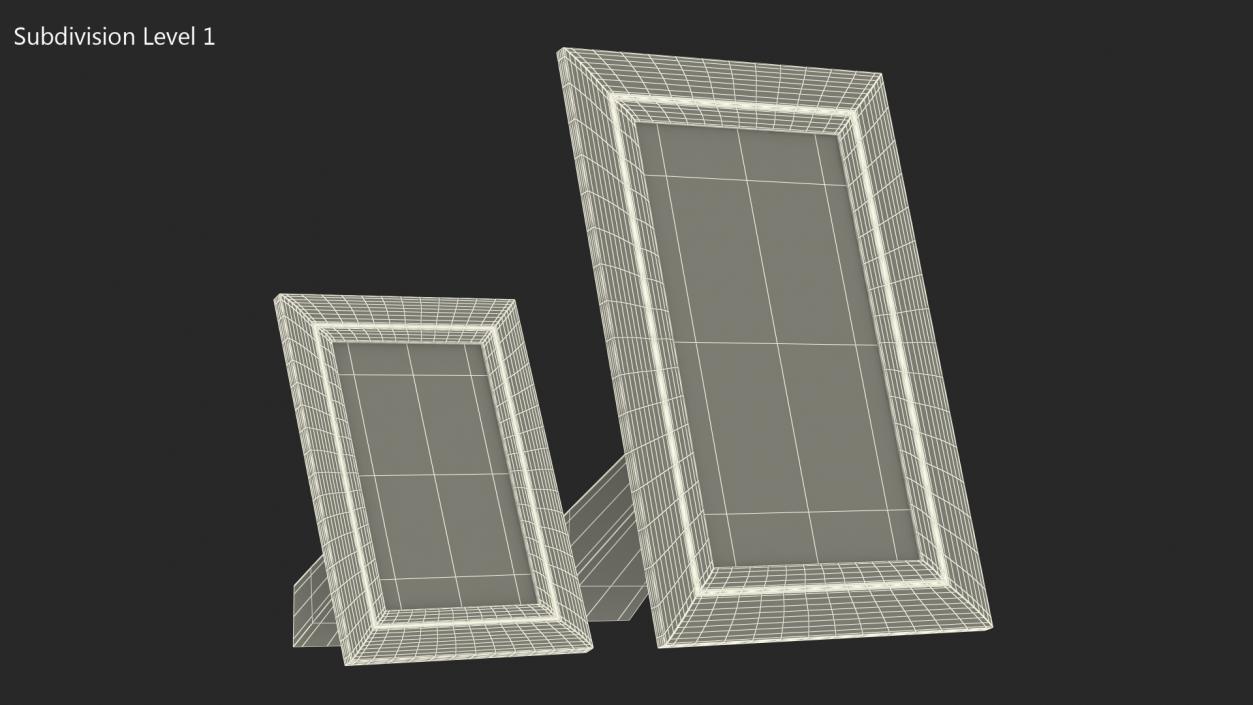 Plastic Photo Frames Set 3D model