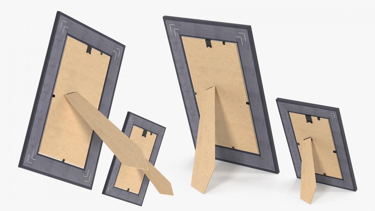 Plastic Photo Frames Set 3D model