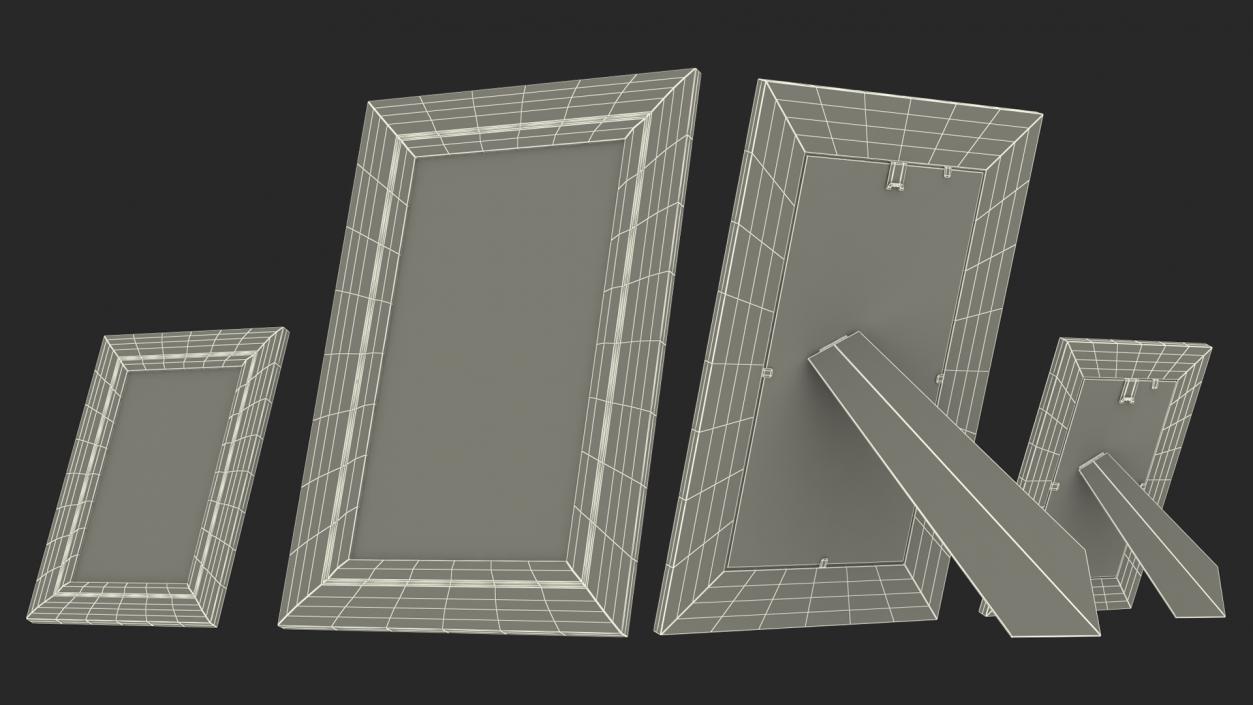 Plastic Photo Frames Set 3D model