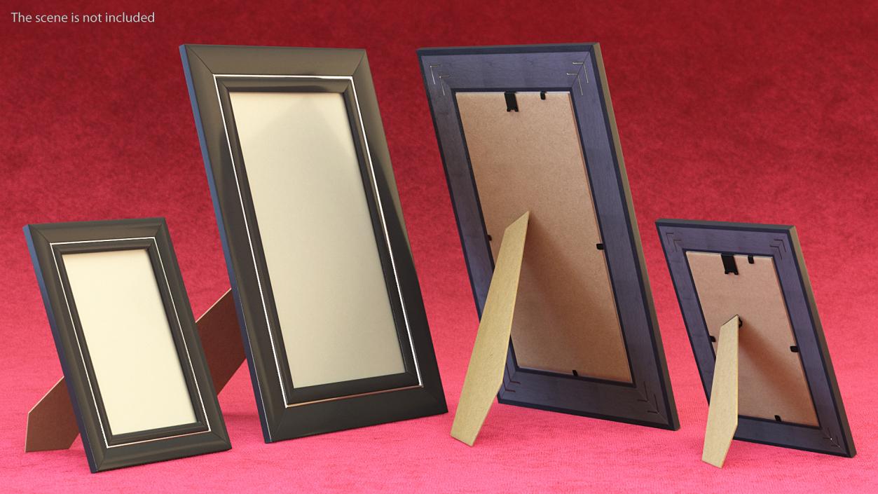 Plastic Photo Frames Set 3D model