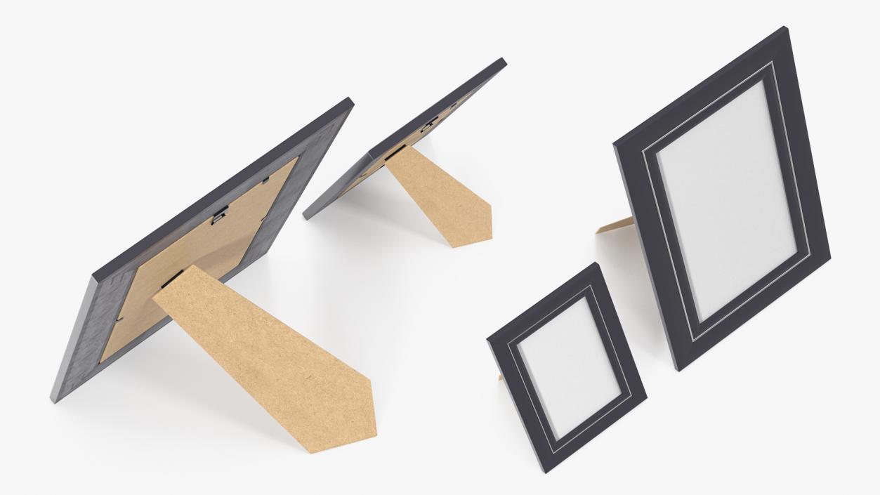 Plastic Photo Frames Set 3D model