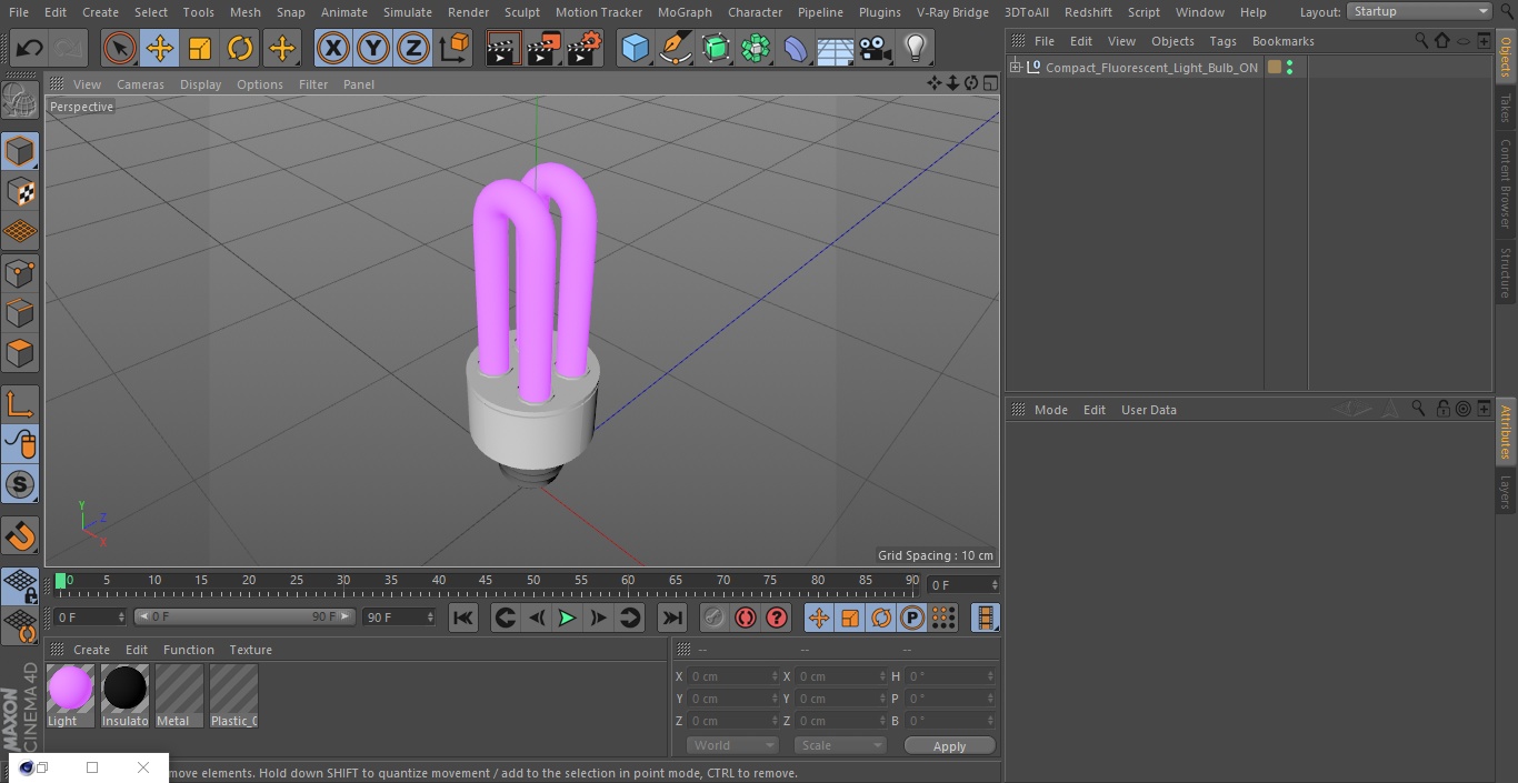 Ultraviolet Light Bulb Lamp Fluorescent 3D model