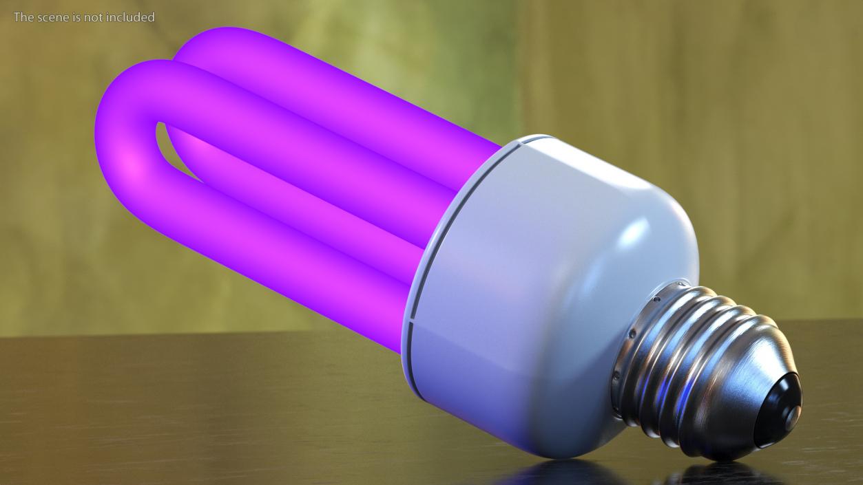 Ultraviolet Light Bulb Lamp Fluorescent 3D model