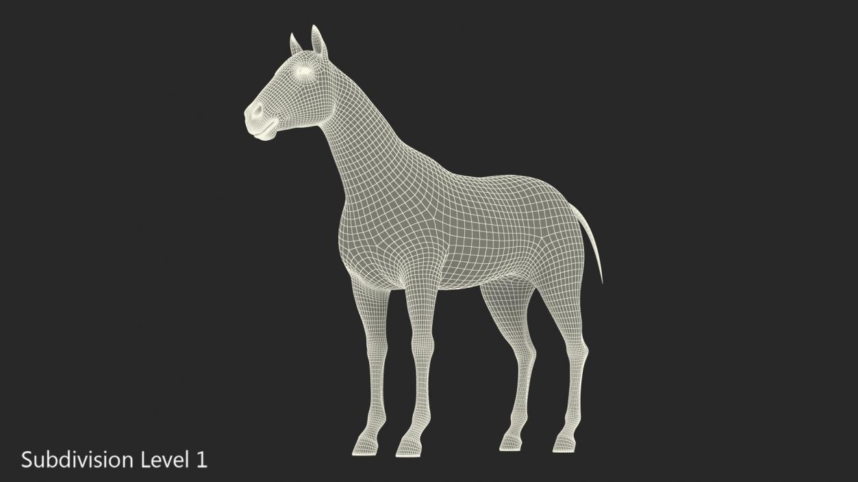 3D model Black Horse Fur