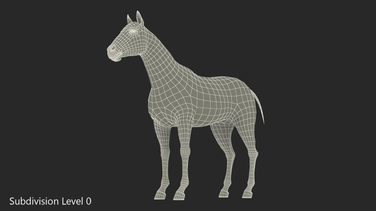 3D model Black Horse Fur