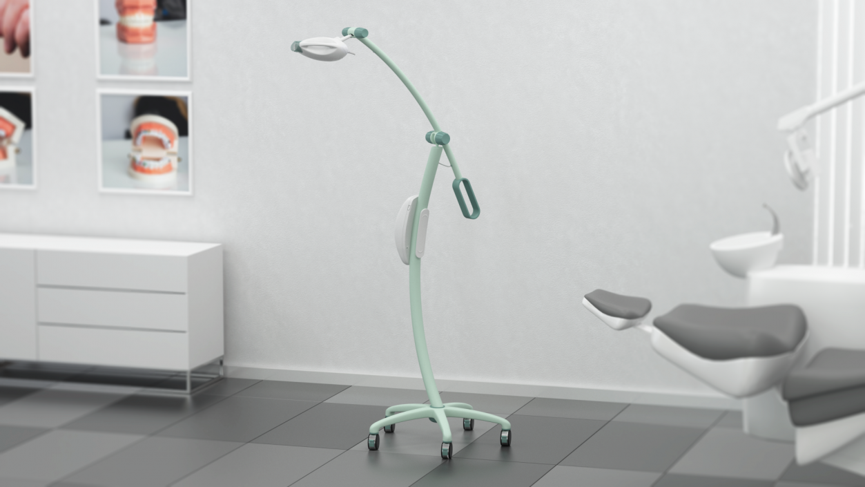 3D Teeth Whitening Floor Lamp Rigged model