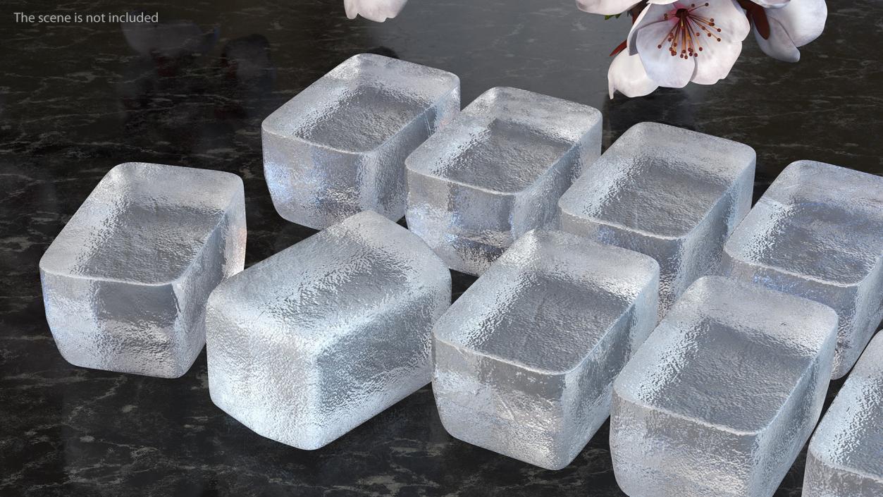 3D model Ice Cubes Fresh from Mold