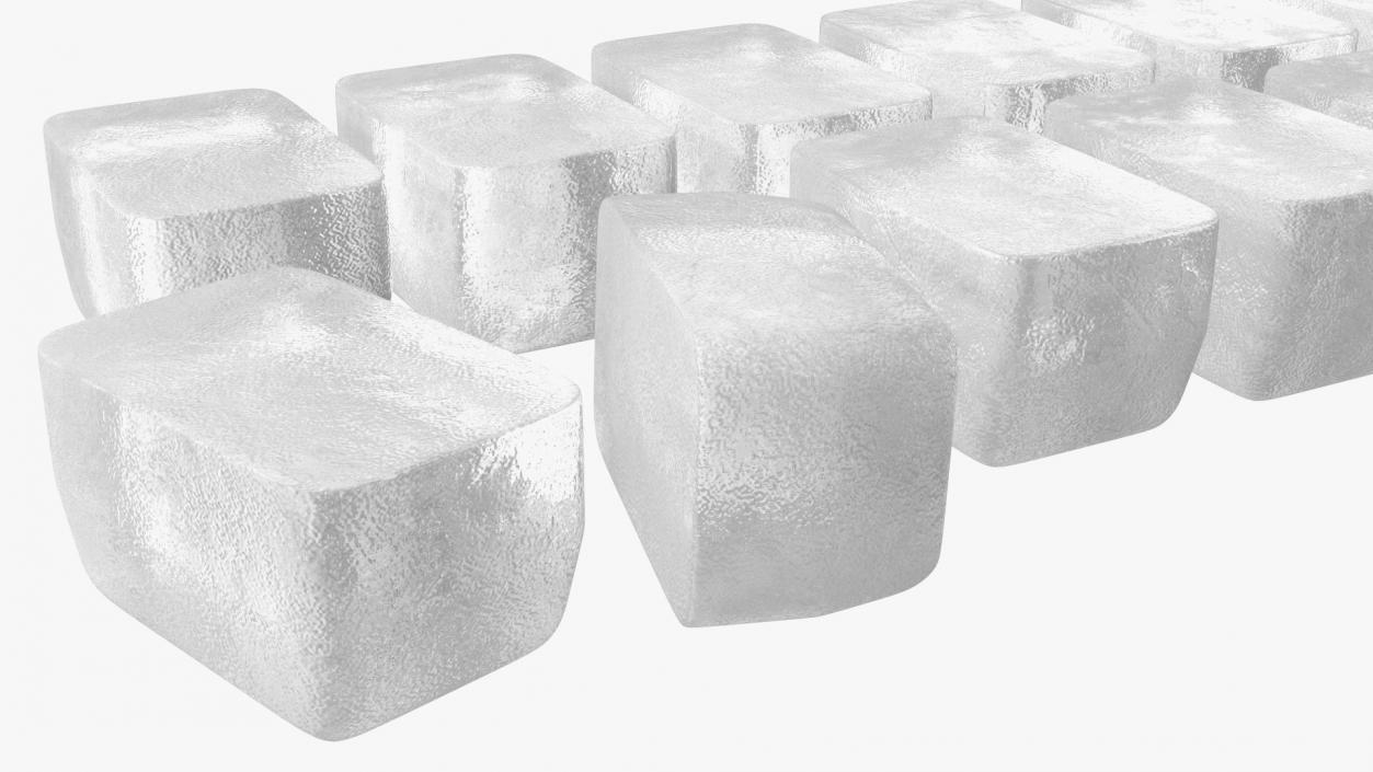 3D model Ice Cubes Fresh from Mold