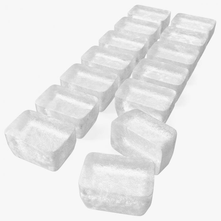 3D model Ice Cubes Fresh from Mold