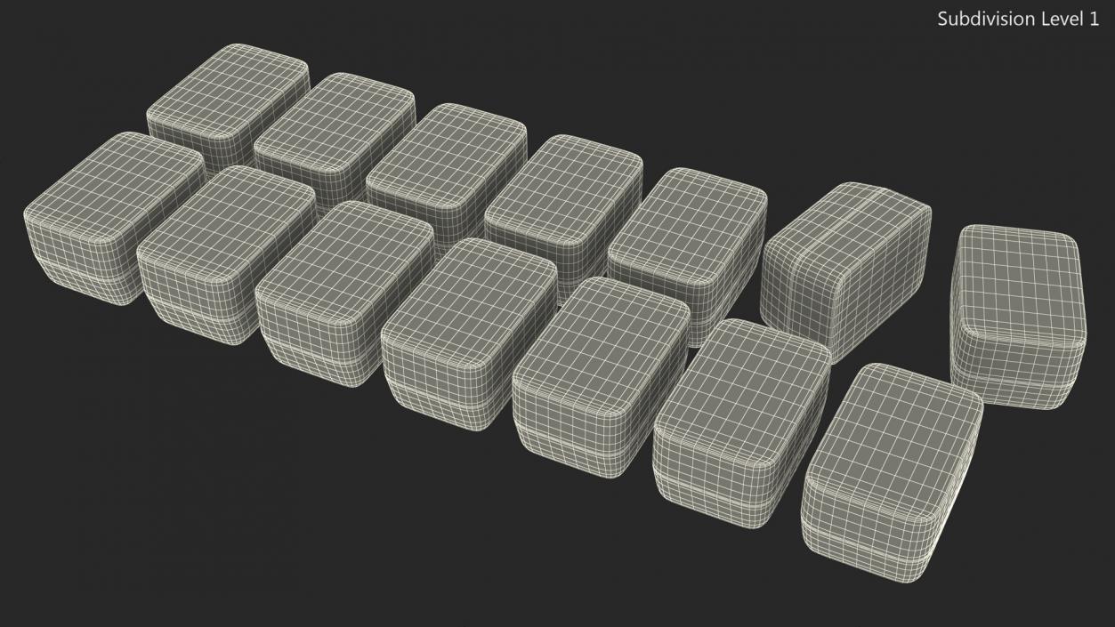 3D model Ice Cubes Fresh from Mold