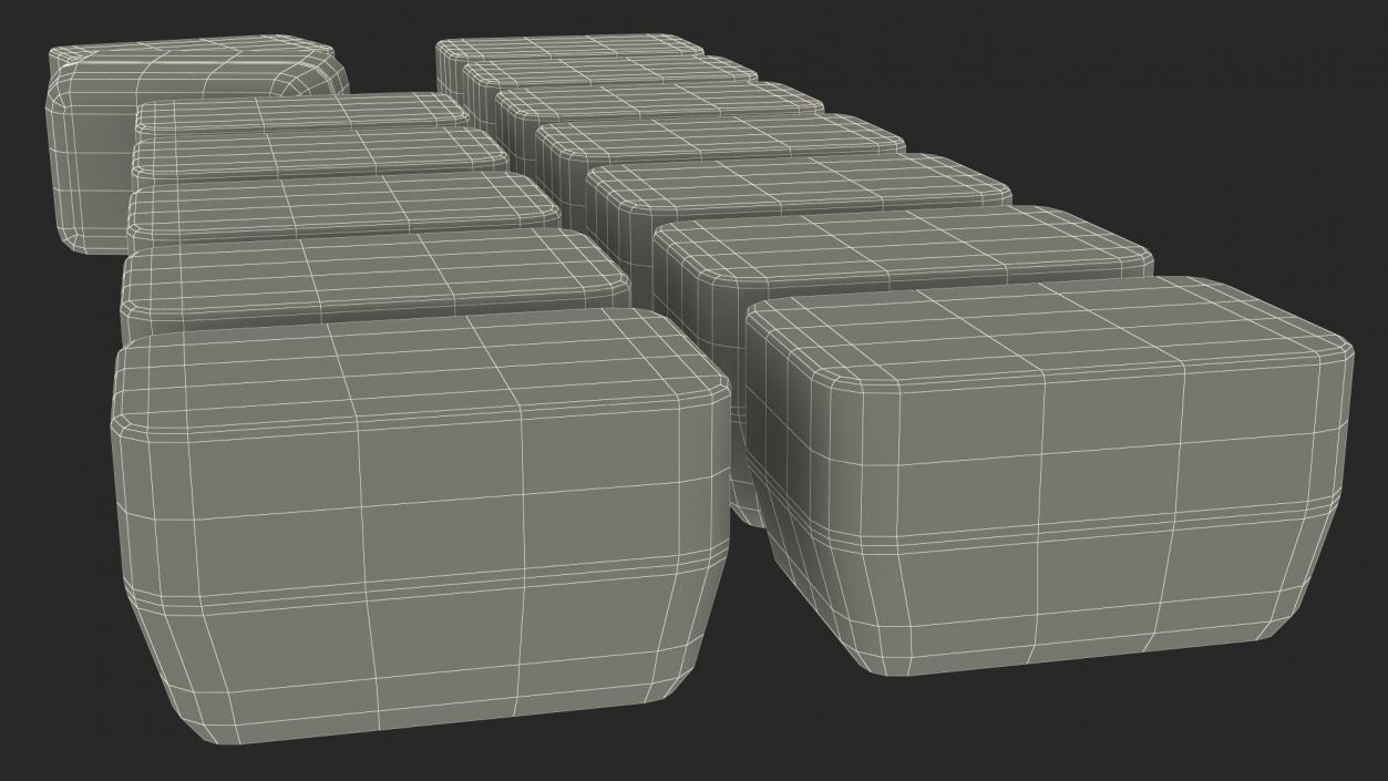 3D model Ice Cubes Fresh from Mold