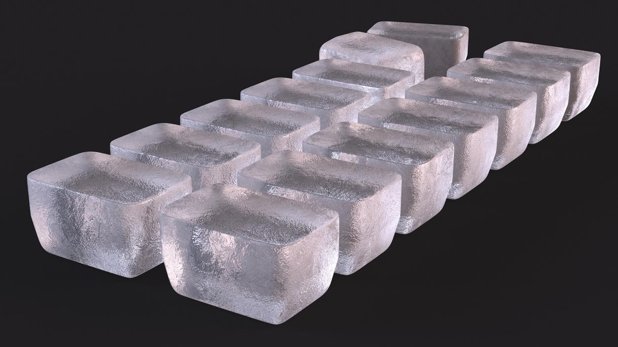 3D model Ice Cubes Fresh from Mold