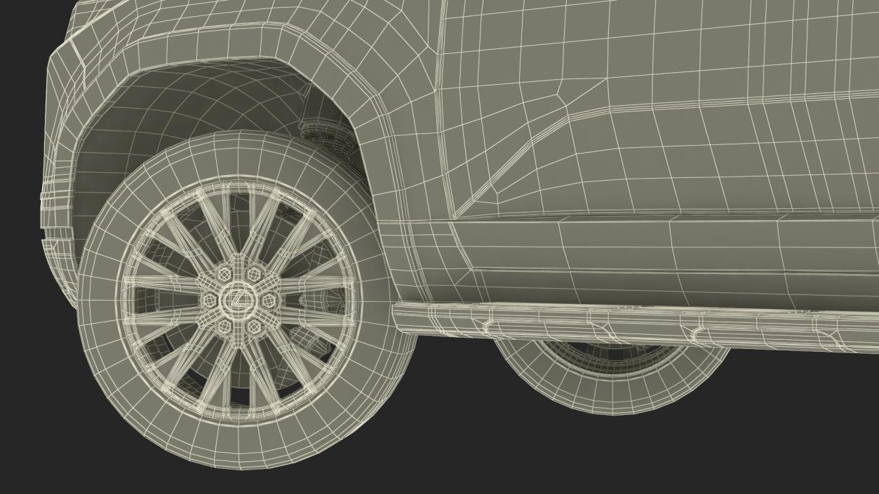 3D Lexus GX 550 SUV White Rigged for Maya model