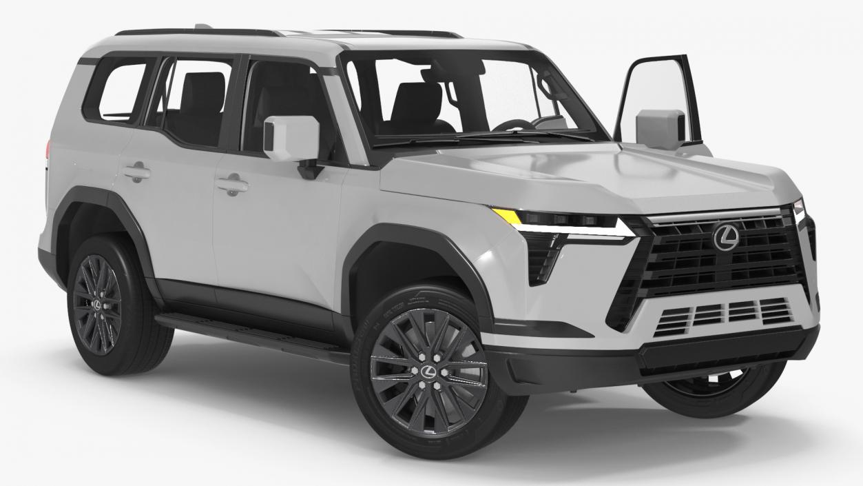 3D Lexus GX 550 SUV White Rigged for Maya model