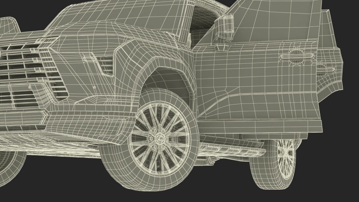 3D Lexus GX 550 SUV White Rigged for Maya model