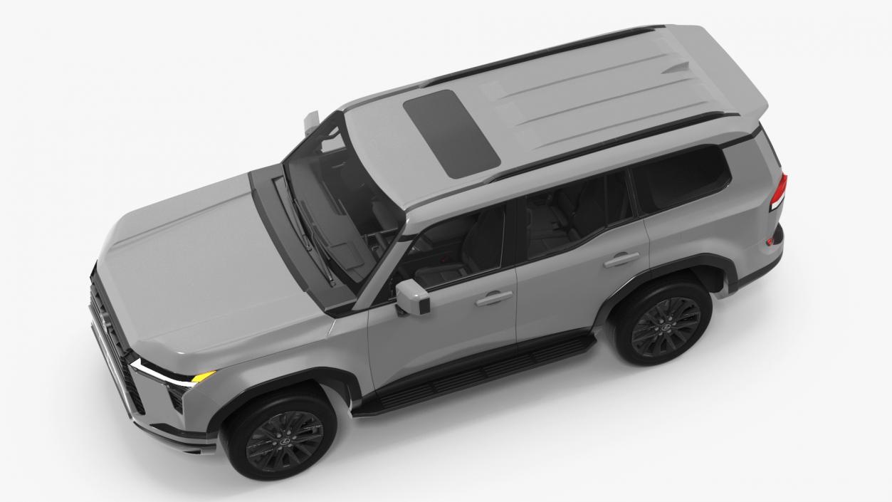 3D Lexus GX 550 SUV White Rigged for Maya model