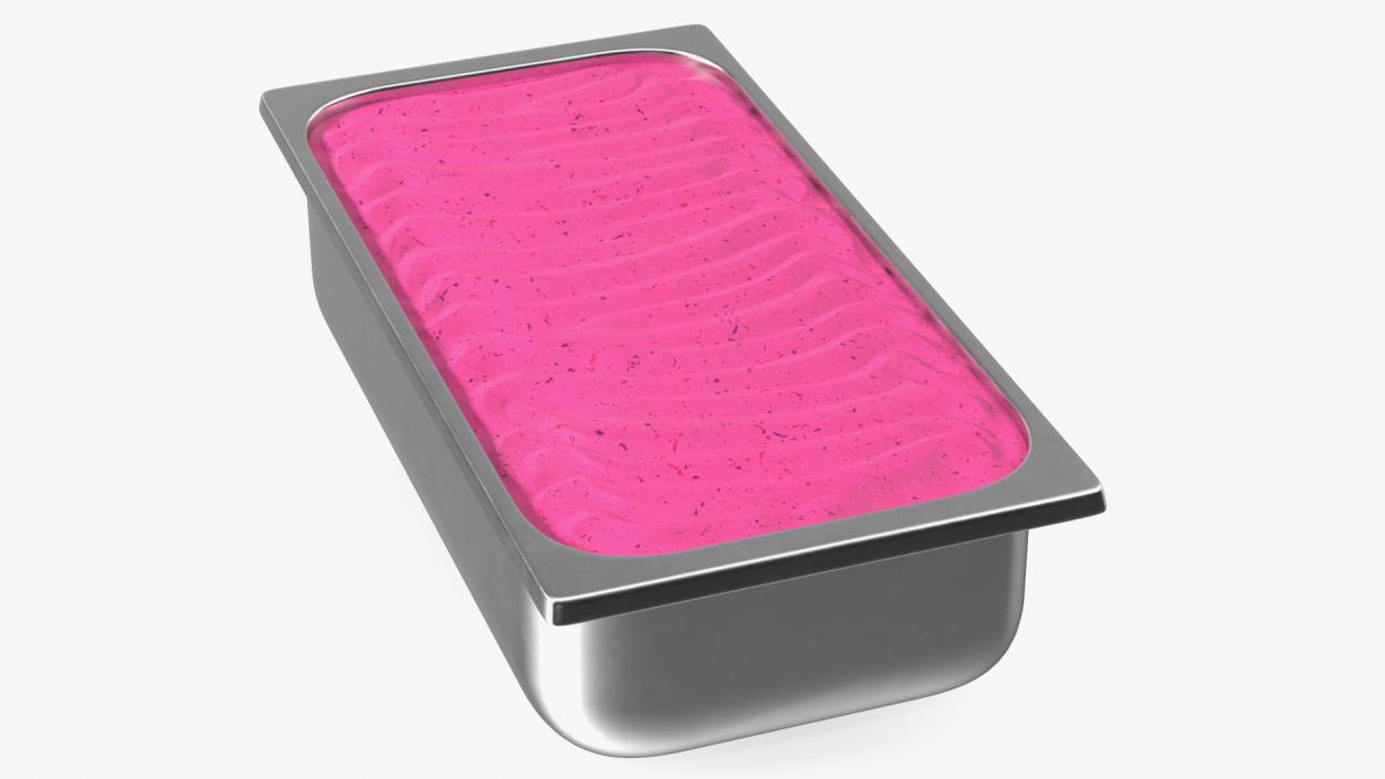 Blueberry Ice Cream Tray Untouched Surface 3D