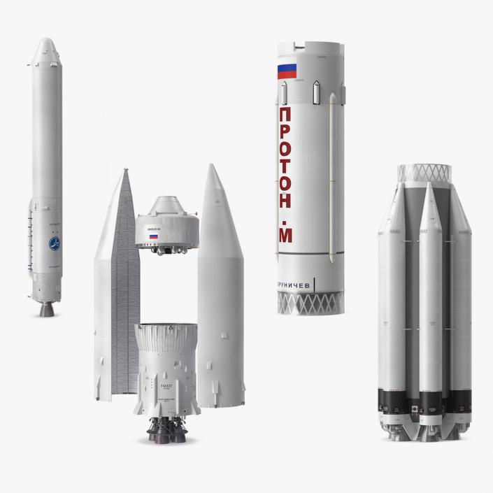 3D Angara Lift Rocket System Collection