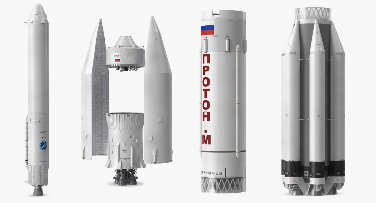 3D Angara Lift Rocket System Collection