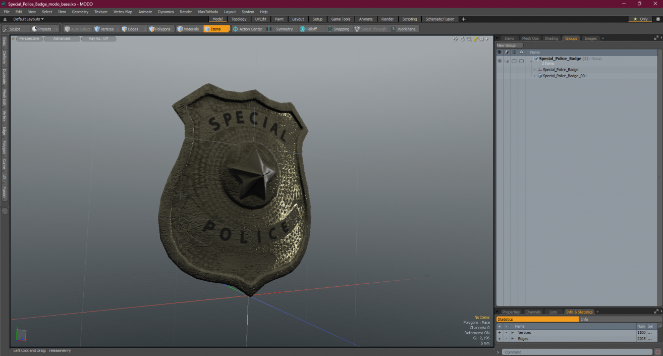 3D model Special Police Badge