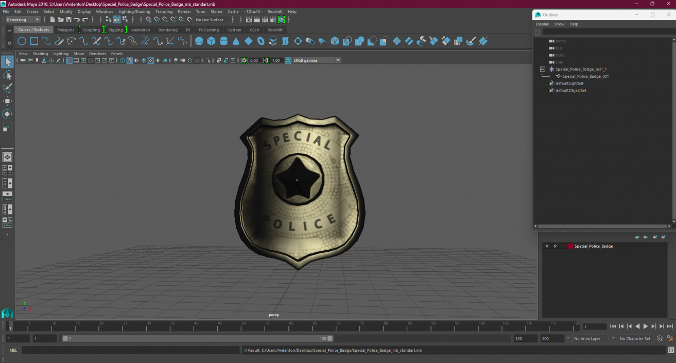 3D model Special Police Badge